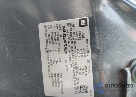 2010 Chevrolet Equinox Ls из США, поврежденный, VIN 2CNFLCEW8A6336094